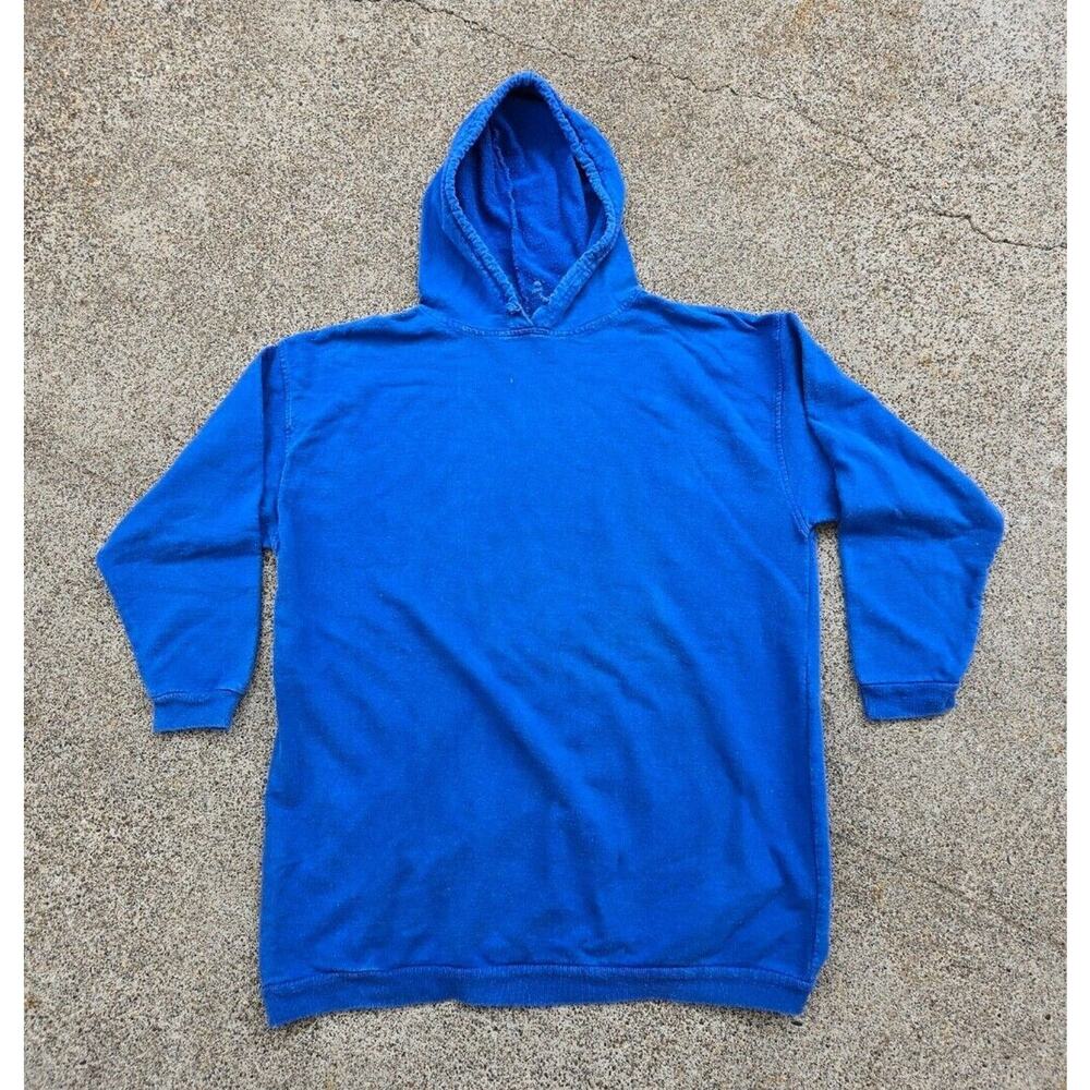 Vintage 90s Silver Wear Sweatshirt Hoodie Baggy Blue Size Large USA Made